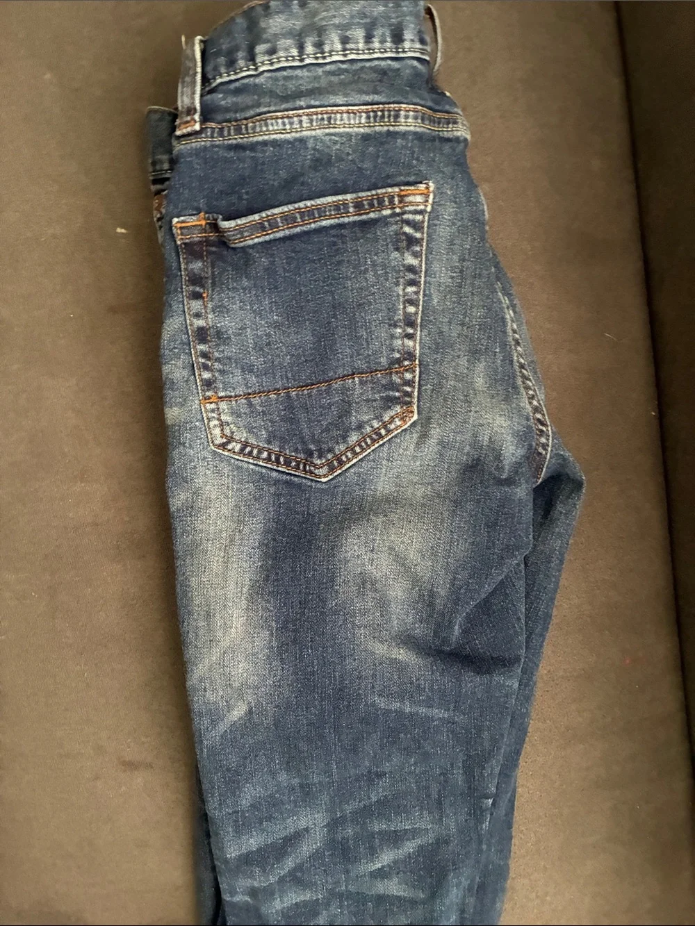 Aero Mid Wash Distressed Skinny Jeans - Blue